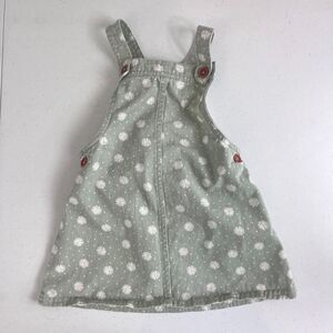 Rachel Ashwell Toddler Girls Green White Pink Floral Overall Dress Size 2T